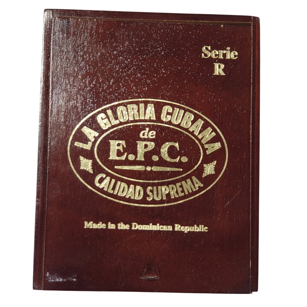 La Gloria Cubana Serie R No 7 Maduro Wooden Cigar Box Empty Sliding Lid *